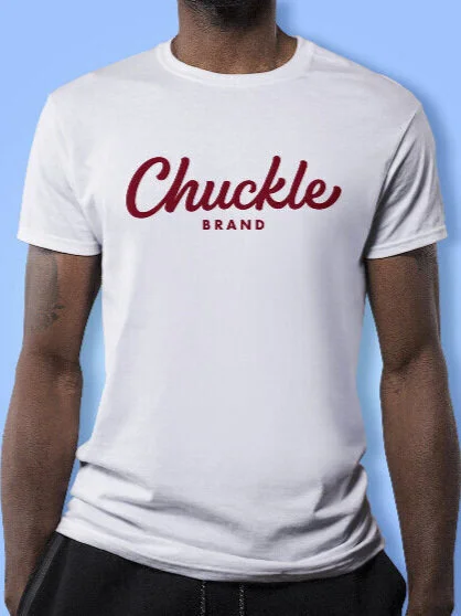 Chuckle Brand White Crew Neck T-Shirt
