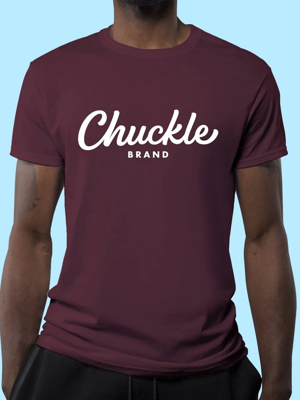 Chuckle Brand Maroon Crew Neck