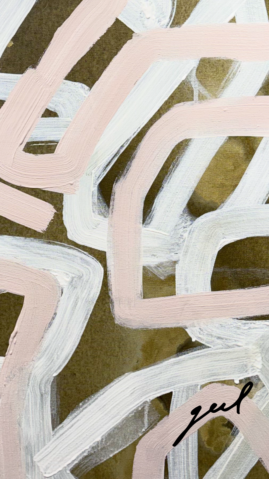 Peach Green Geel Abstract Phone Wallpaper - FREE! Save to photos and set "Use as Wallpaper."