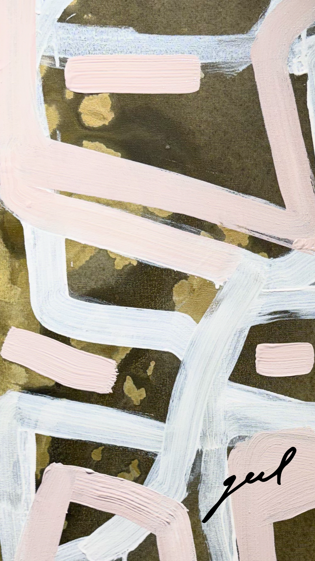 Green Peach Geel Abstract Phone Wallpaper - FREE! Save to photos and set "Use as Wallpaper."