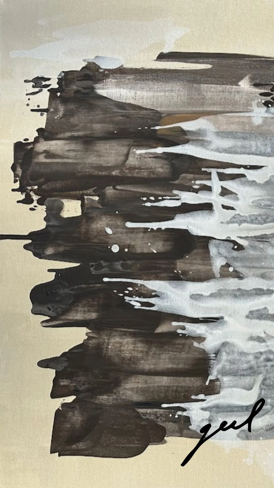 Natural Flow Geel Abstract Phone Wallpaper - FREE! Save to photos and set "Use as Wallpaper."