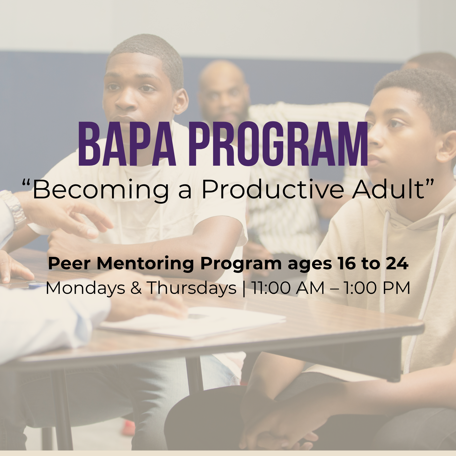 BAPA Peer Mentoring Program - First Session - Class One