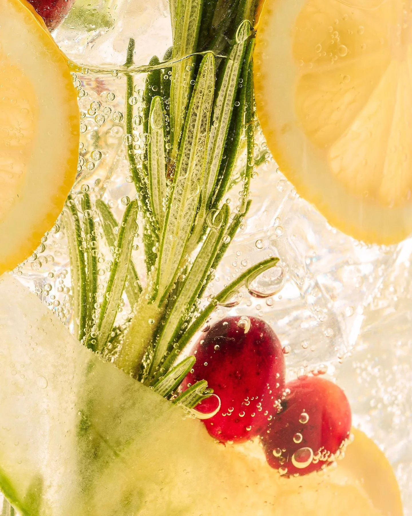 seasonal mocktail anybody? &hearts;️💚🧡 honestly couldn&rsquo;t even look wine in the eye after Christmas so mocktails for the foreseeable 😅 esp this Rosemary + cranberry spritz, keeping things wintery and fresh for the new year🧊✨

Shot by @verity