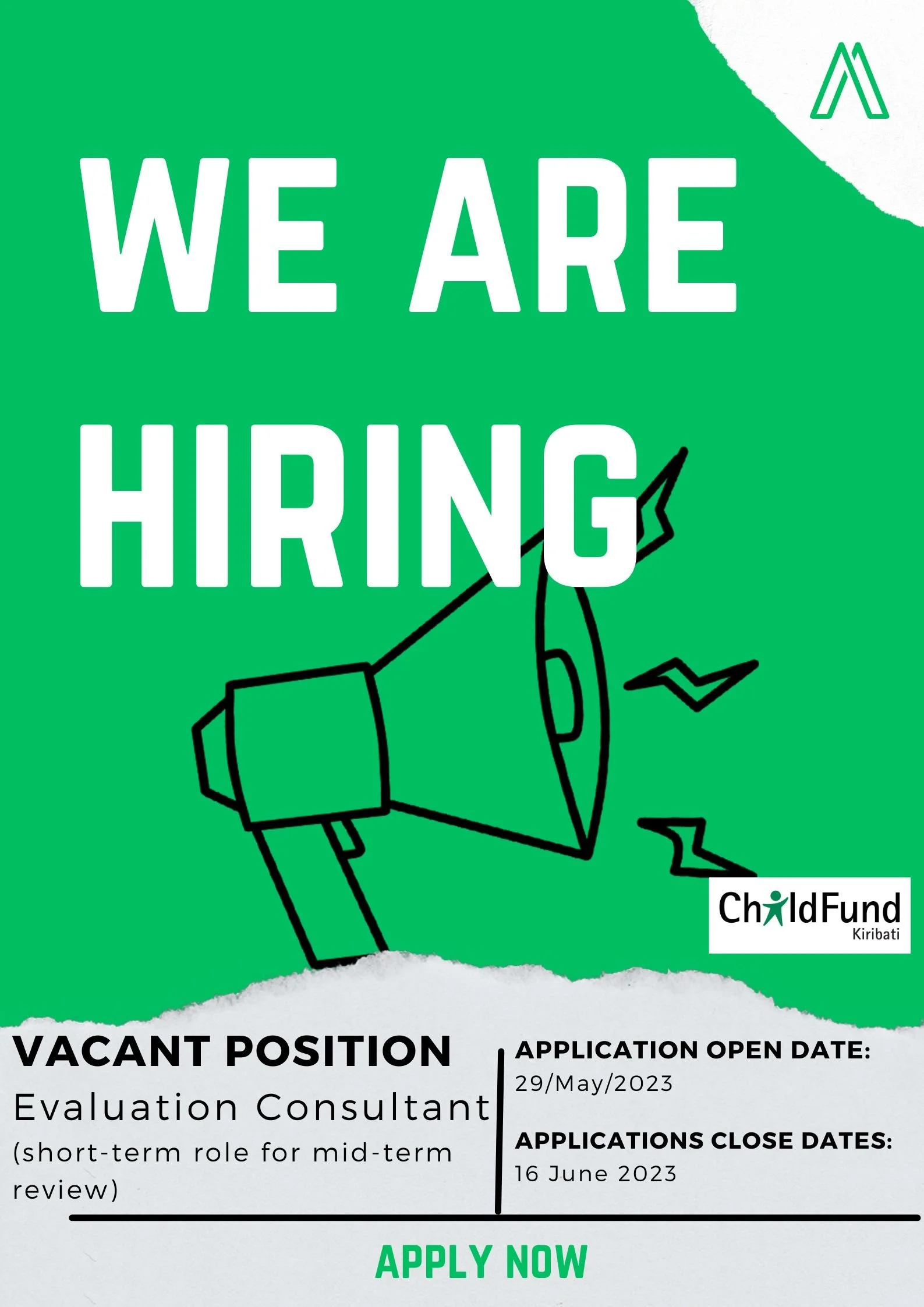 VACANT POST — ChildFund Kiribati — Helping children and youth to thrive!