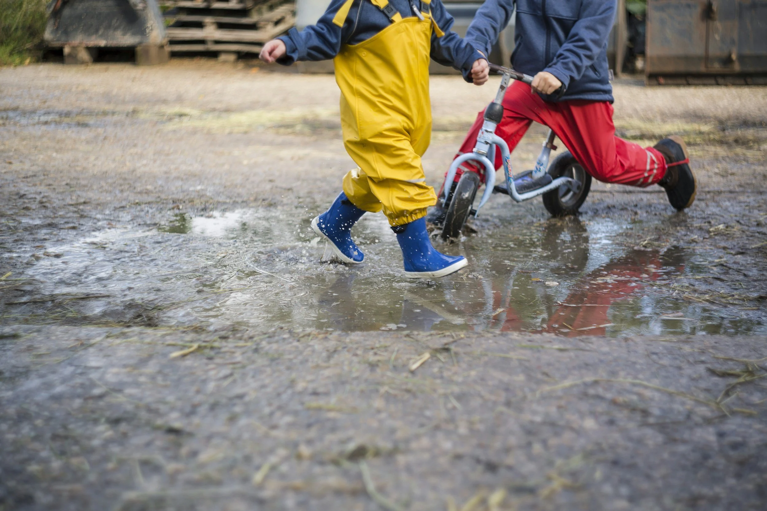 Rainy Thursday: Gear up to splash in some puddles with your boots and raincoats