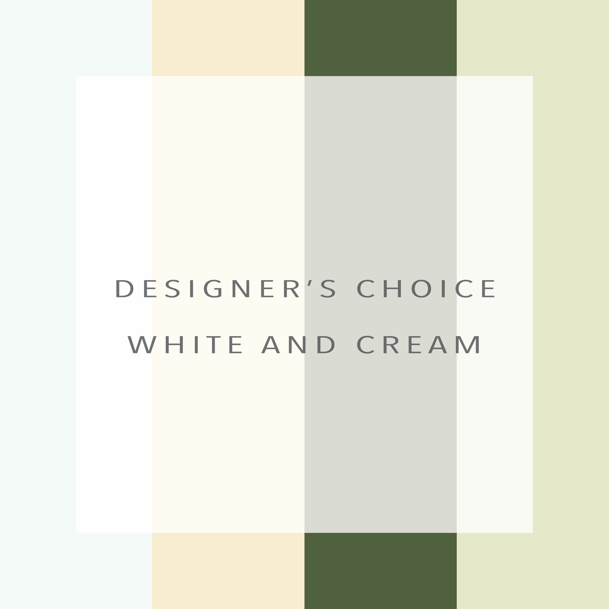 Designer's Choice White and Cream