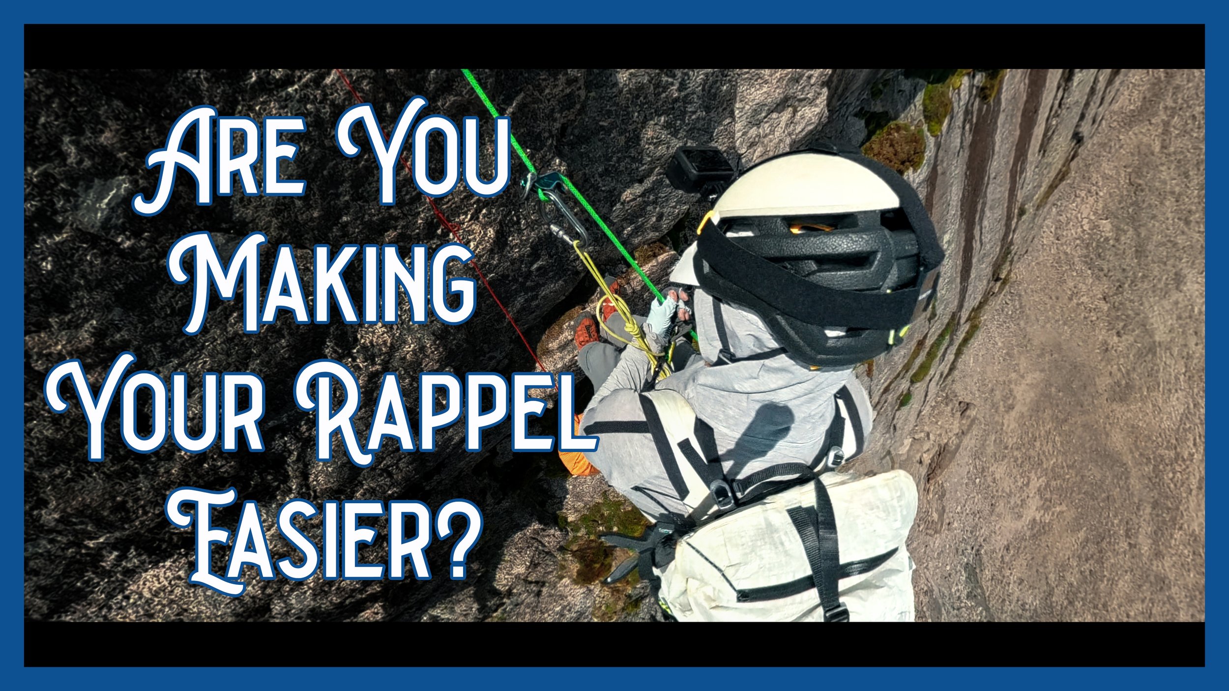 Testing The Myth: Does Extending Your Rappel Device Make Your Pack Feel Lighter?
