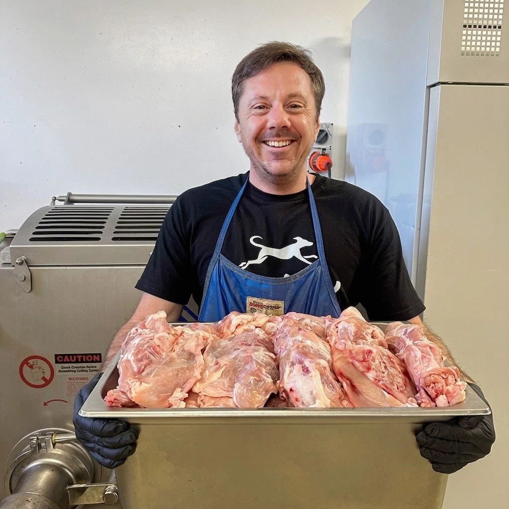 Is there bone in our food? Absolutely! 🦴 

Most of our recipes are made with bone-in organic &amp; free range chicken from Inglewood Organic. Easily the best chickens in Queensland!

Bone is more than just a calcium source. It provides calcium &amp;