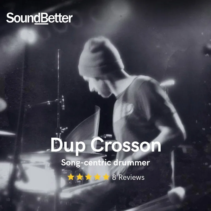 "I gotta say, Dup knows how to record his drums.&rdquo;
&mdash; Neil Godbole, Airship Laboratories

It&rsquo;s become my de facto mission to give drummers a good name again. Hire me through @soundbettermusic and I can track drums at my home stud