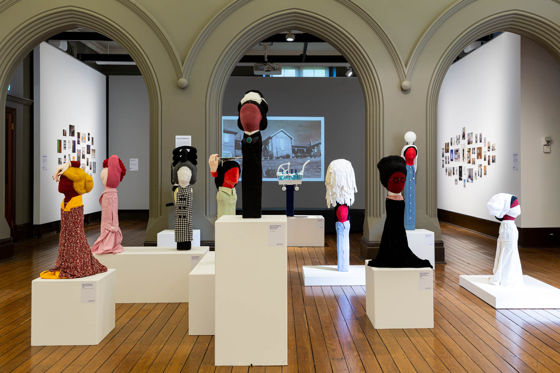 Susan O’Doherty’s textile sculptures installed in the exhibition, A Conspicuous Object.(Clare Hodgins)