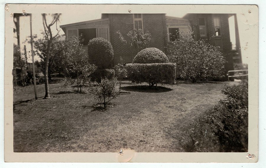 Gardens outside former isolation nurses' cottage, 1950s/1960s.