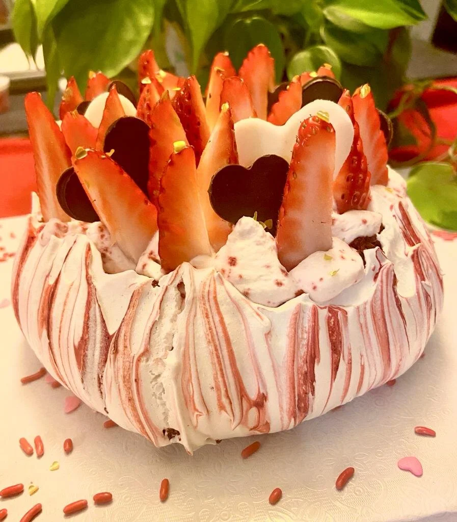 Red Velvet Pavlova
