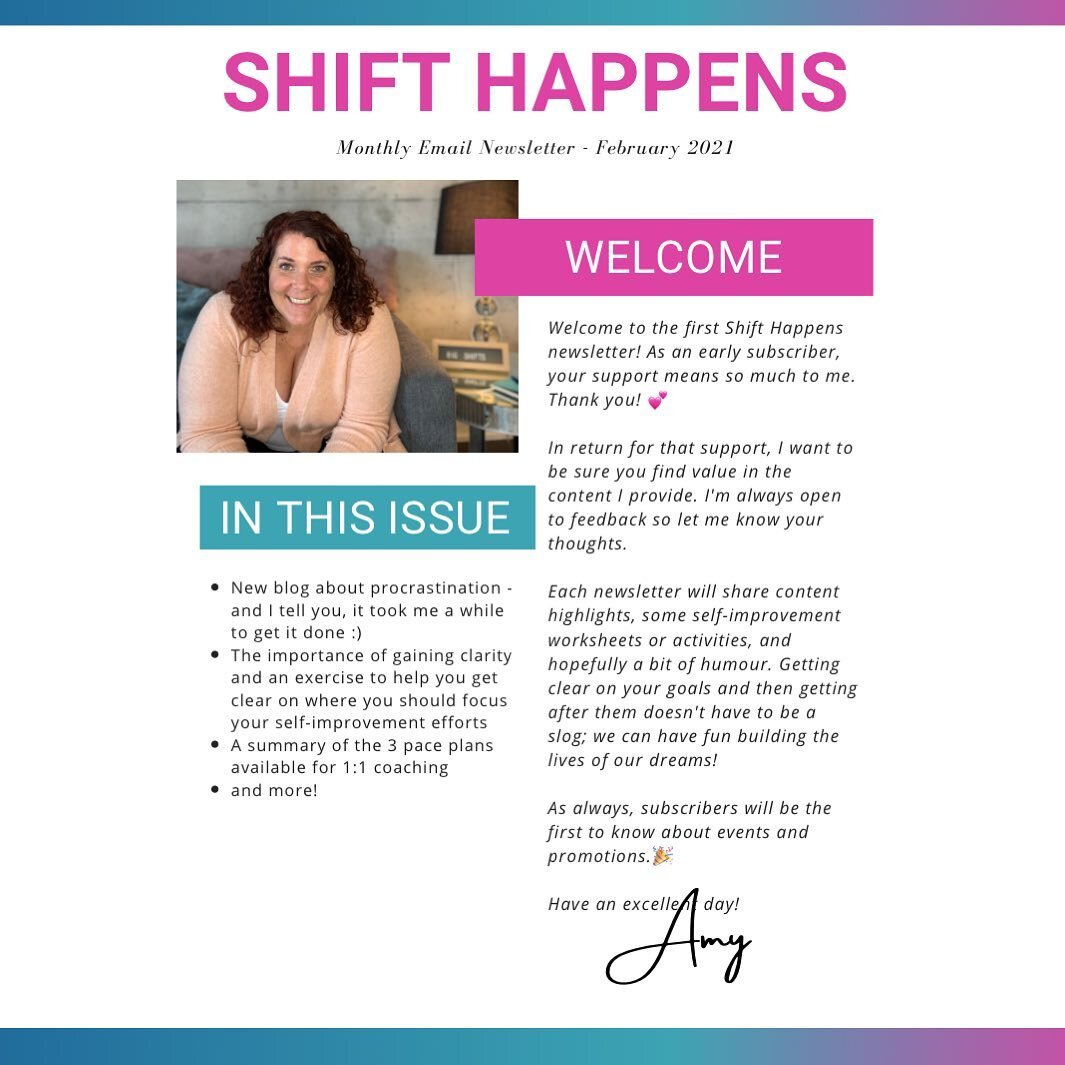 SHIFT HAPPENS 

The first newsletter is published but more important is the lesson that came from creating it. 

They say: If you&rsquo;re not failing then you&rsquo;re not trying anything new. The part they leave out is that you need to learn how to