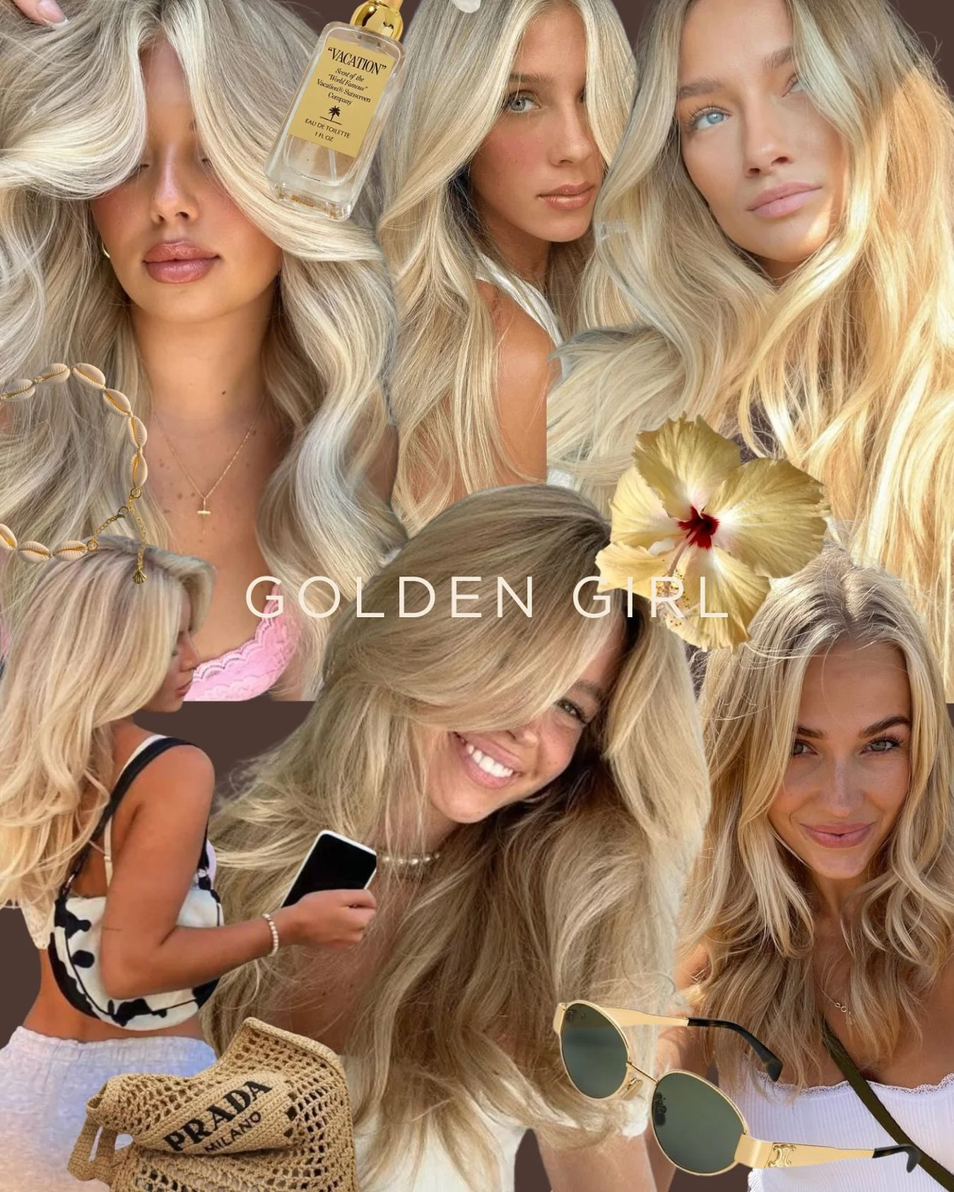 🐚GOLDEN GIRL 🐚

✨ Spring is just a skip away and our golden girls are already having their moment! 🌸
As the days get warmer, so are the blondes&mdash;think sun-kissed skin, beach days in Hawaii, and that effortless glow. ☀️🌊

This summer we&rsquo