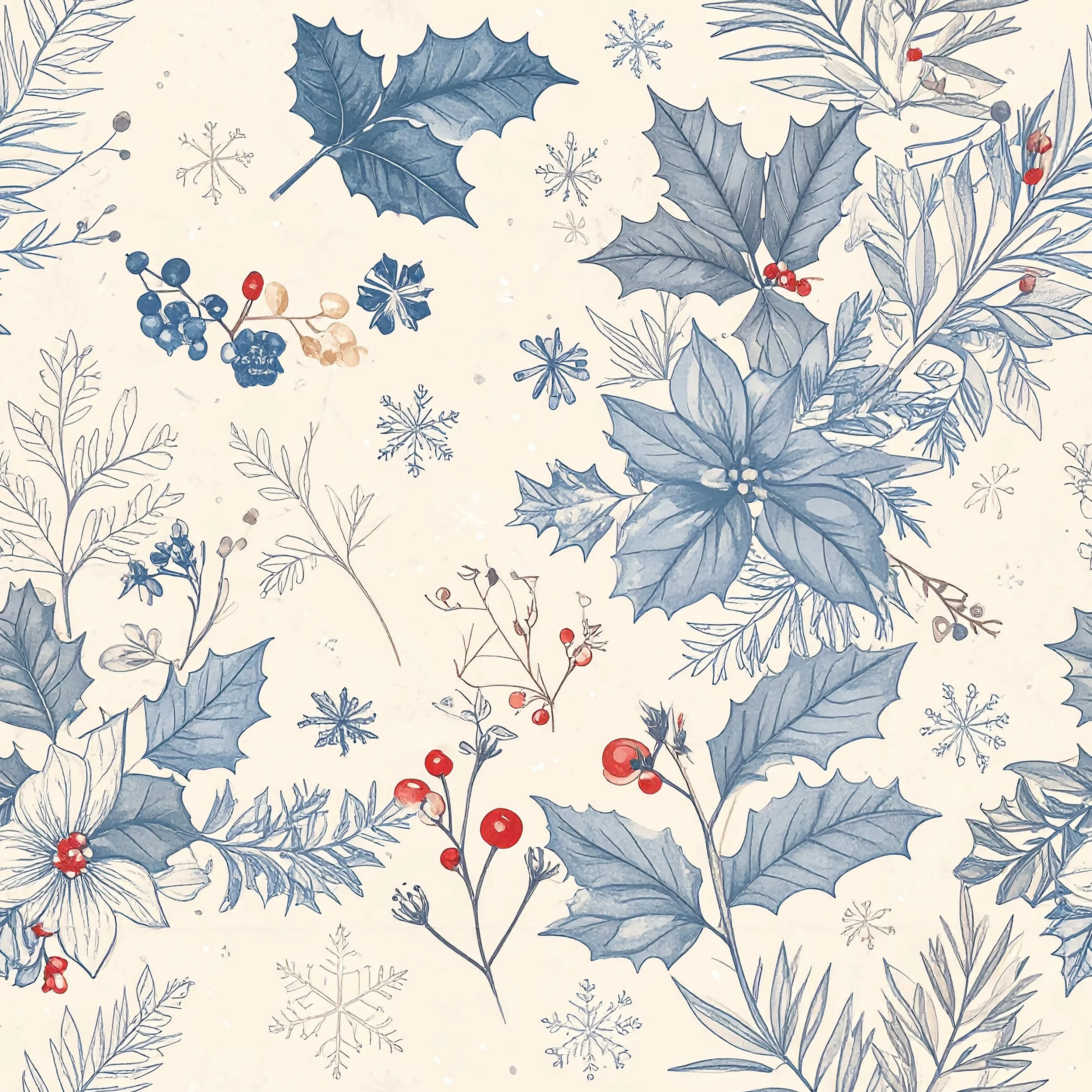 Botanical Luxury: Blue Holiday Botanicals 