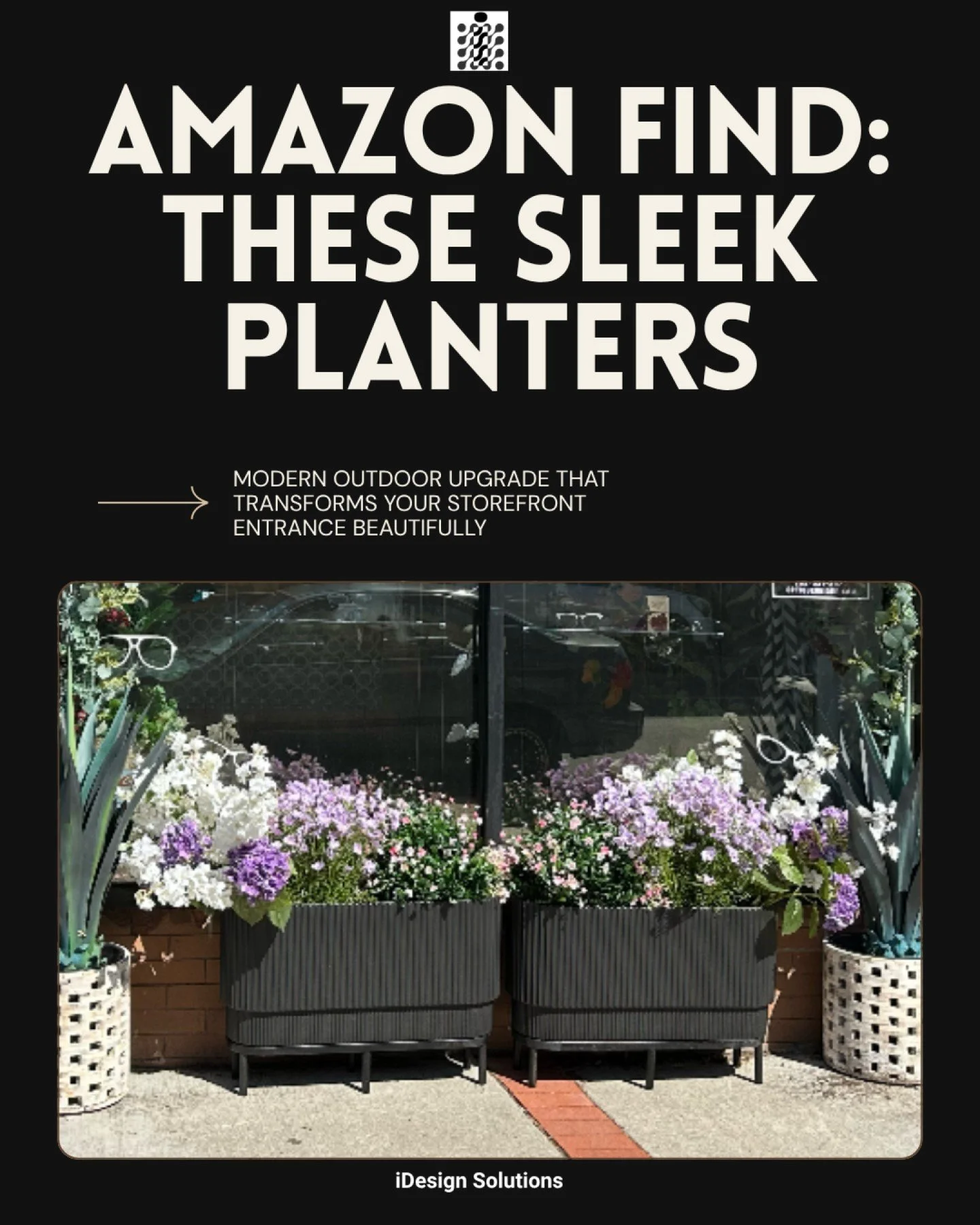 These black planters brought the whole storefront to life. Simple, sleek, and way more high-end looking than you&rsquo;d expect for such an easy update.
Tap the link in bio to shop. #affiliate
#smallbusinessstyle #amazonfind #modernplanters #outdoors