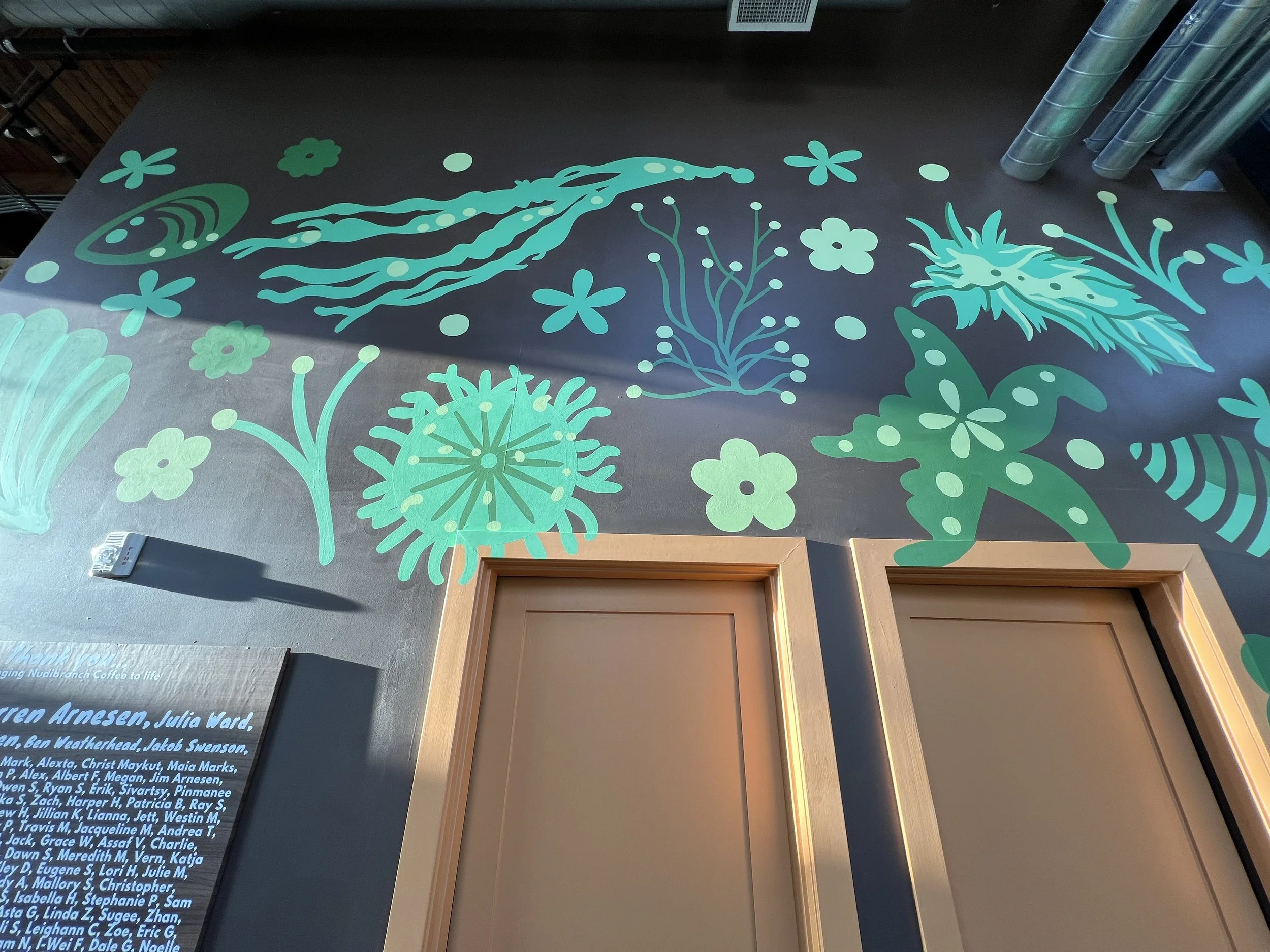 Nudibranch Coffee Mural