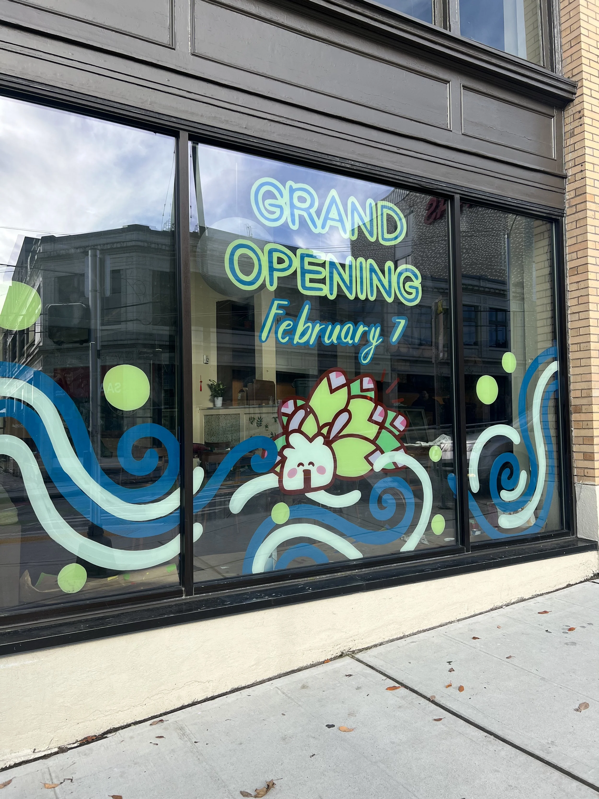 Grand Opening Window Painting