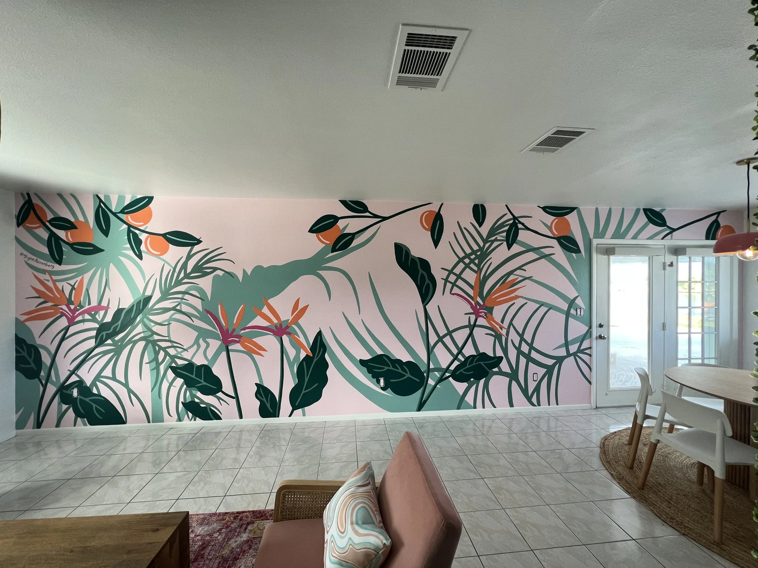 Tropical Airbnb Mural