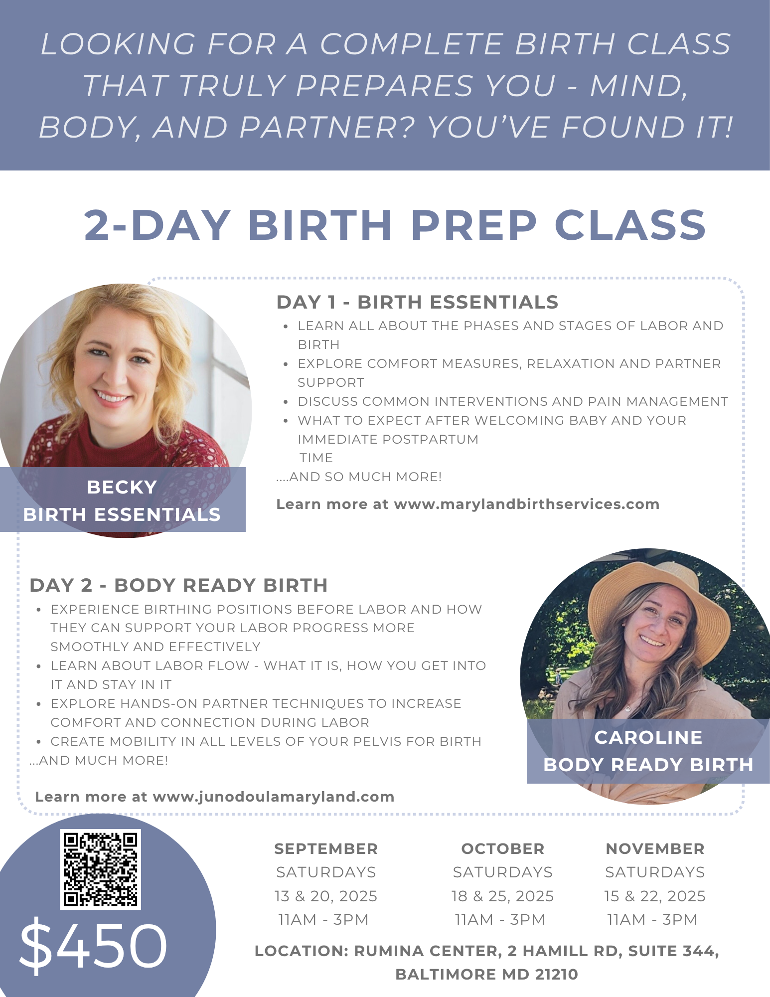 2 Day Birth Prep Class