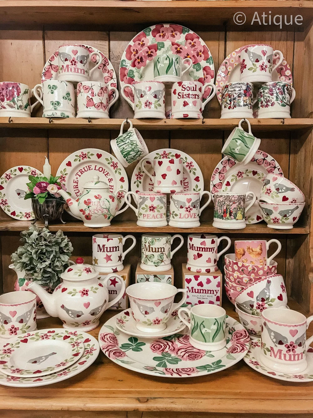 Emma Bridgewater Lovebirds Set of Two 1/2 Pint Mugs Boxed — Atique