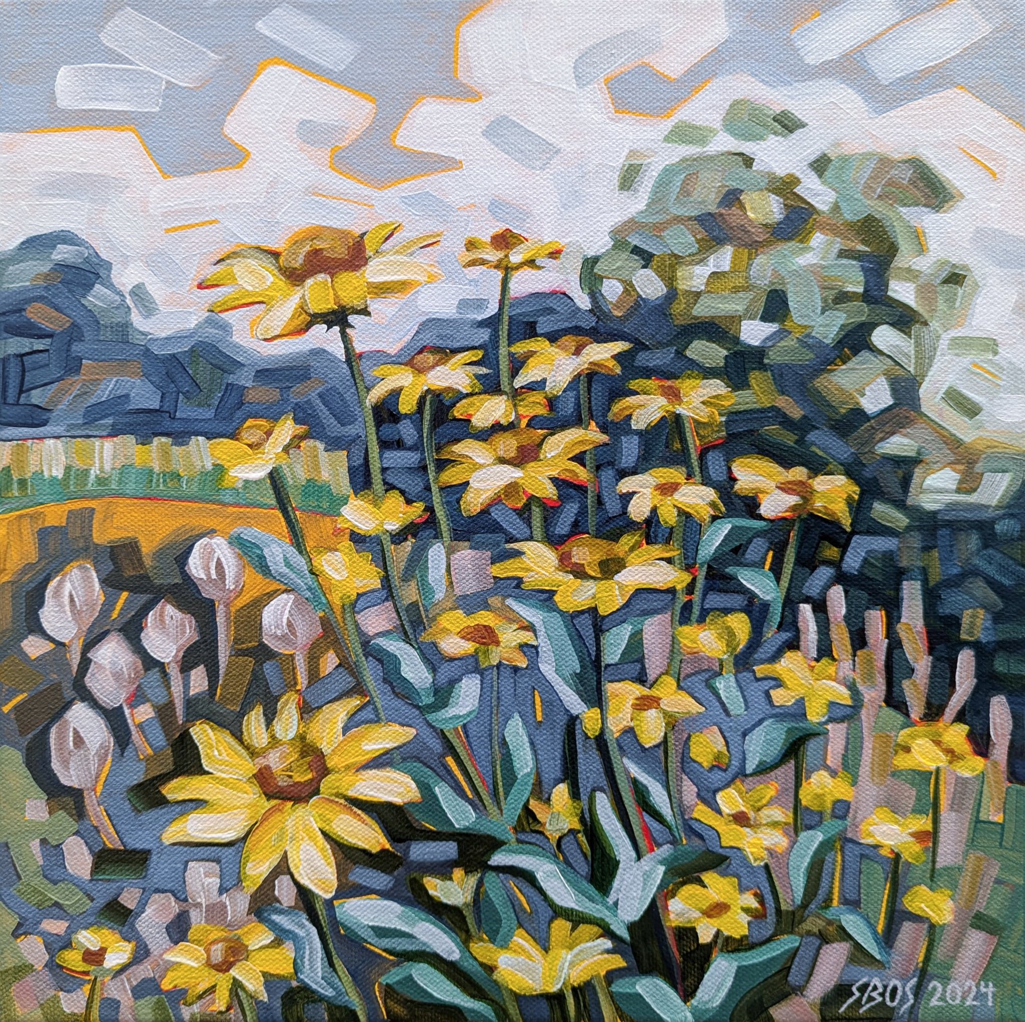 Floating Flowers, 12x12, S Bos.jpg