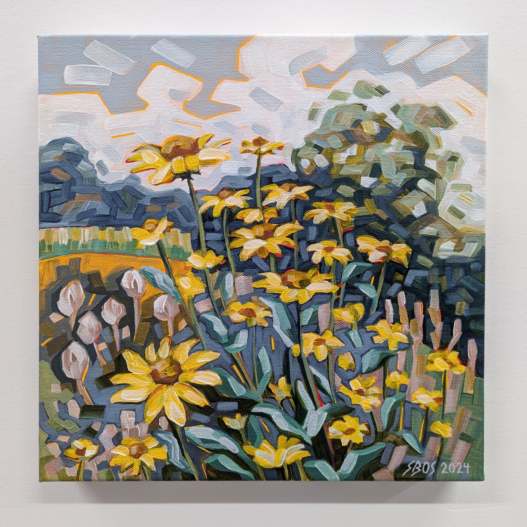 Floating Flowers on wall, 12x12, S Bos.jpg