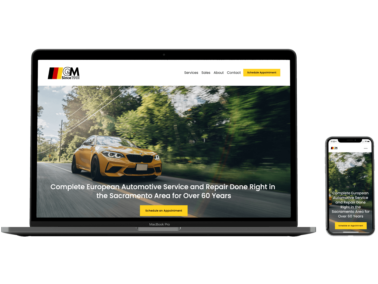 German Motors Website Design Mockup by Clayton Douglas Design