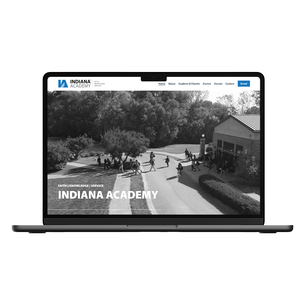 Indiana Academy Website Design by Clayton Douglas Design