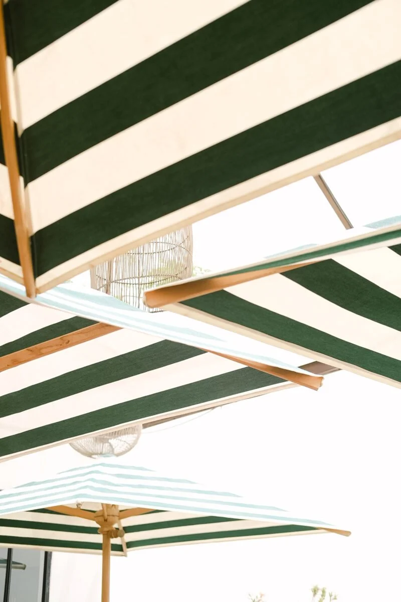 Black and white stripe sun umbrella