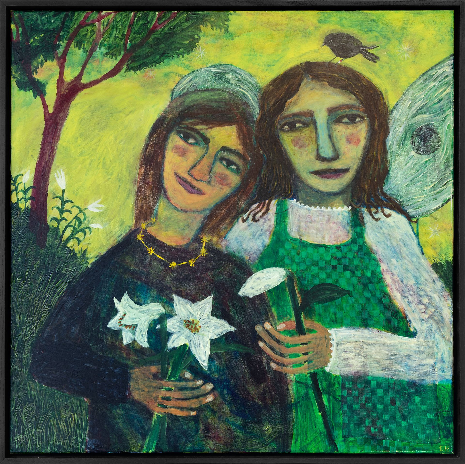 Twentysix Gallery, Together, Emma Hercus, Black Robin and Christmas Lillies 1.jpg