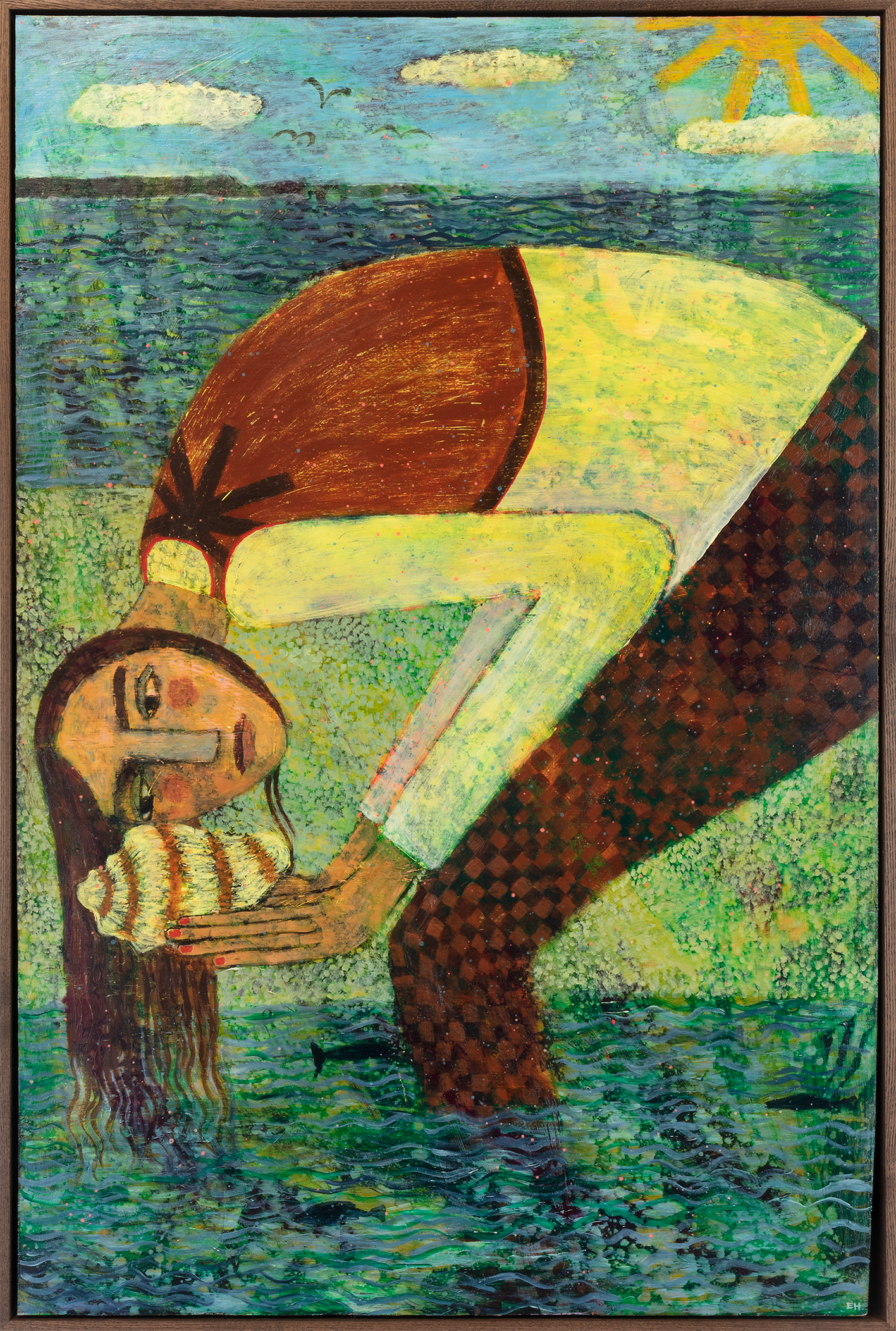 Twentysix Gallery, Emma Hercus, Song of the shell, 2025, acrylic and oil on wood panel, 825 x 1230 2.png