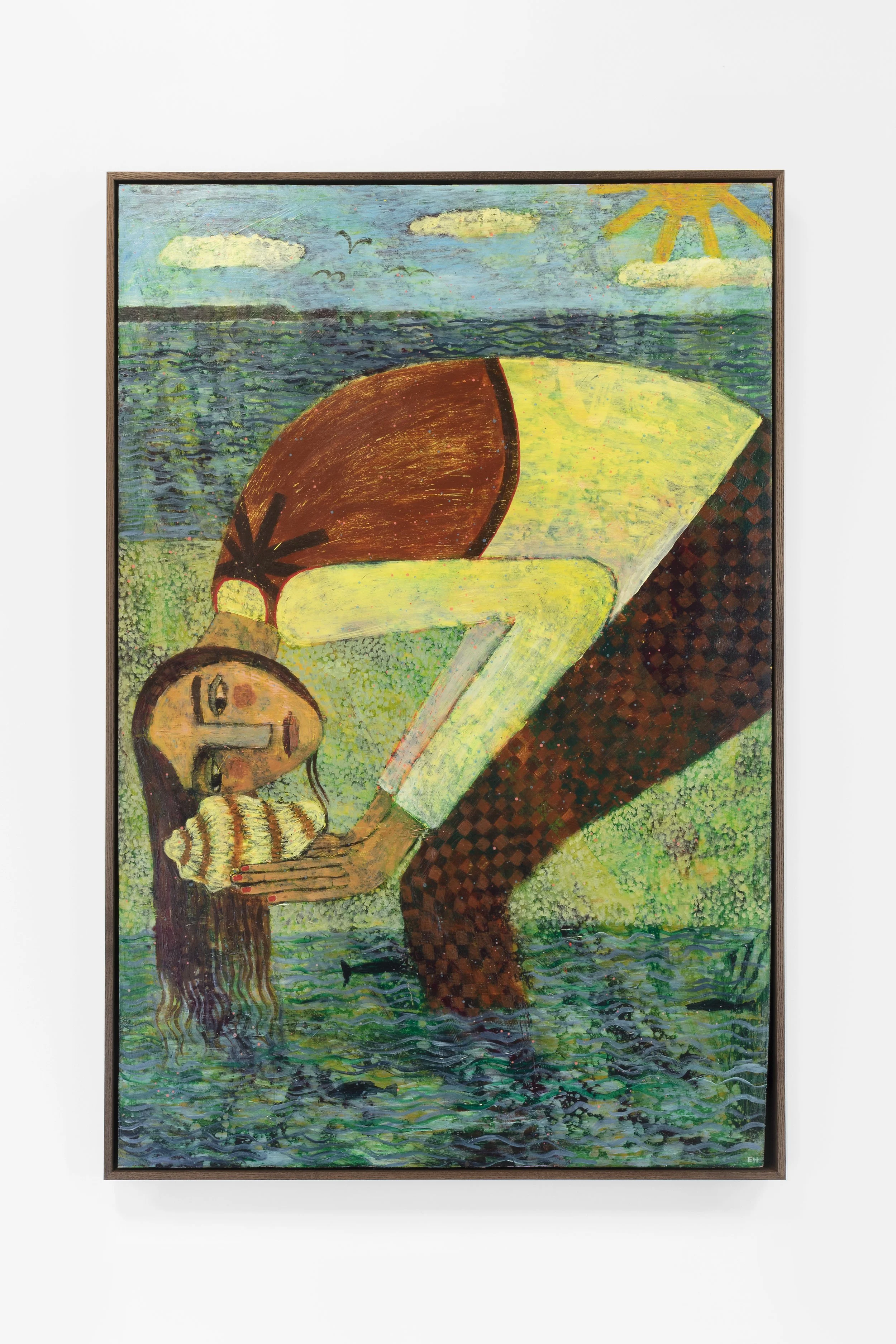 Twentysix Gallery, Emma Hercus, Song of the shell, 2025, acrylic and oil on wood panel, 825 x 1230 1.jpg