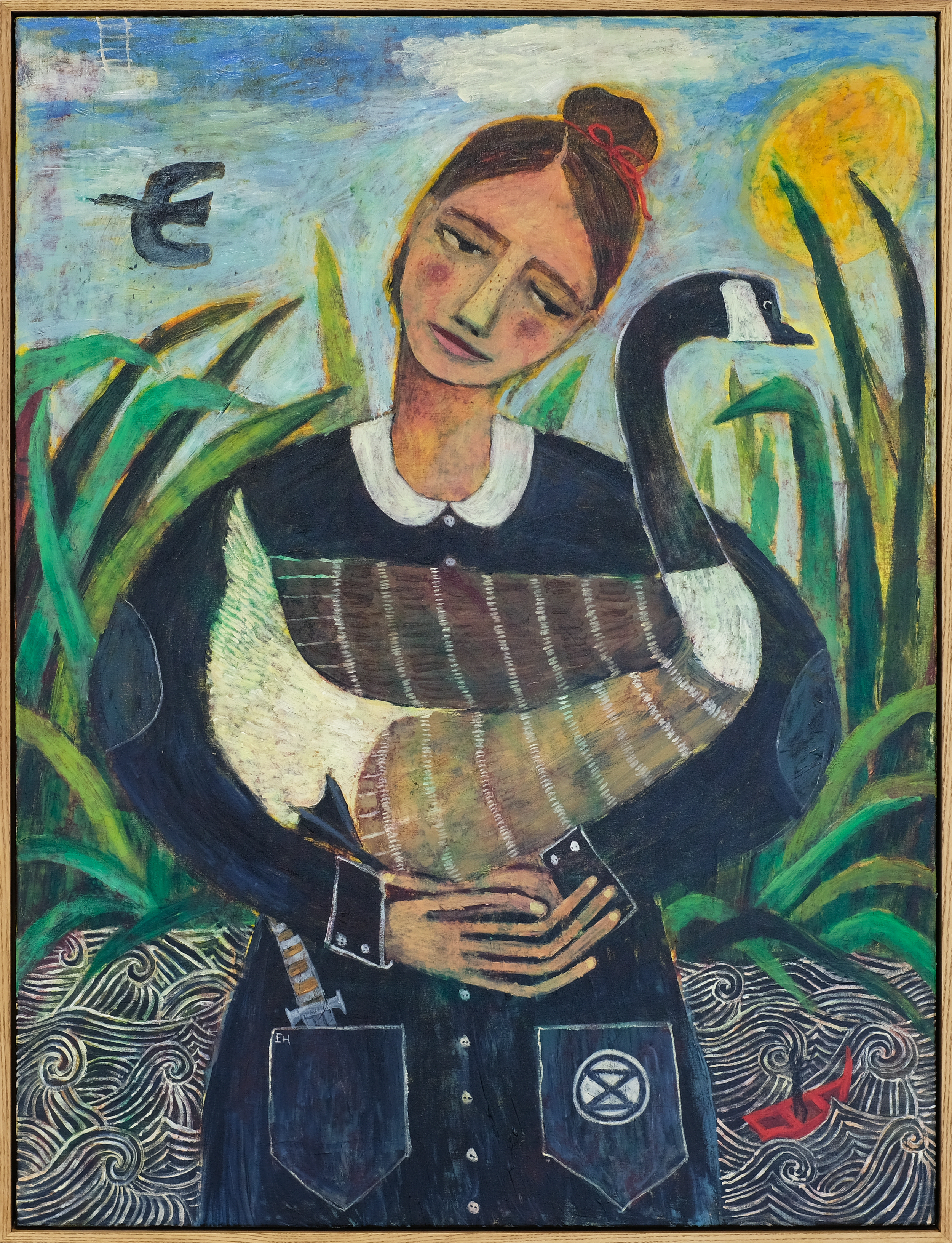 Twentysix Gallery, Emma Hercus, Luc and her Goose 1, crop.png