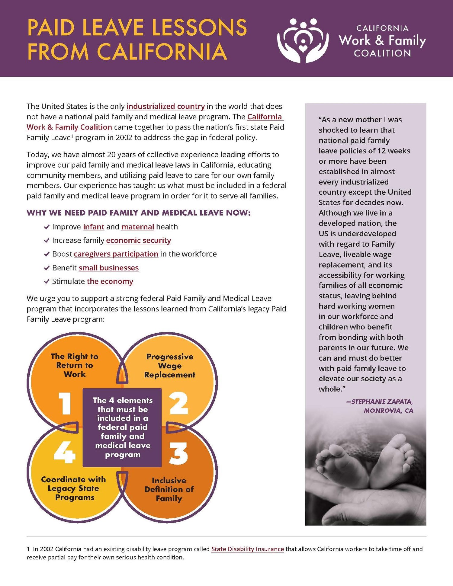 Paid Leave Lessons from California — California Work & Family Coalition
