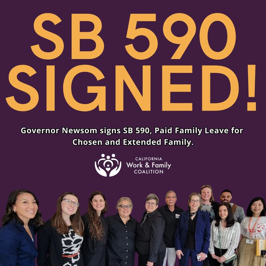 Thank you @cagovernor for signing #SB590( @senatormed ) and for your continued leadership on Paid Family Leave! 
This is a huge victory for Californians who care for their chosen and extended families! California's #PaidLeave program continues to be