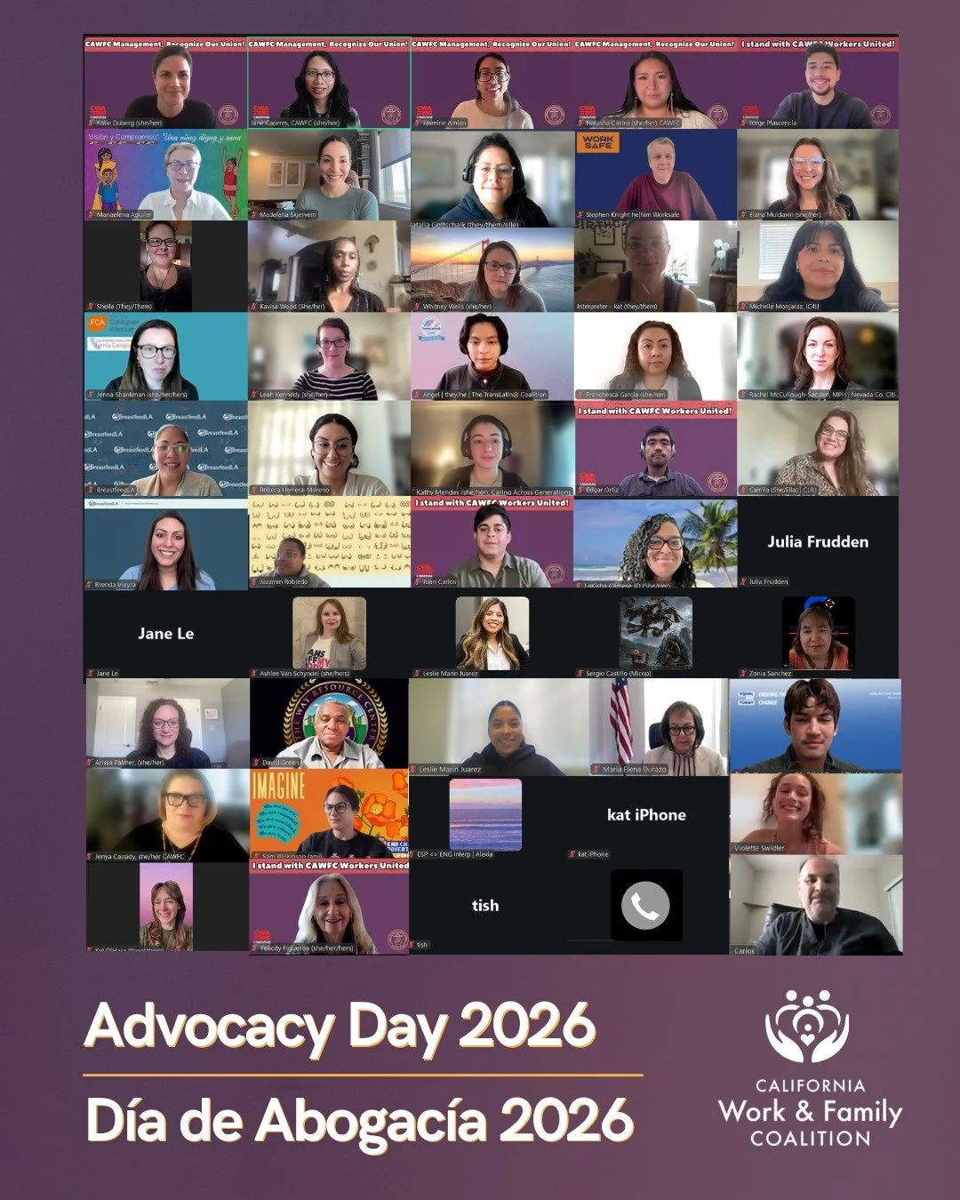 Thank you everyone for joining us today for our Virtual Advocacy Day 🙌

This day is only possible because of advocates and members showing up and sharing their experience on why these issues are important to them and their community. We are always t