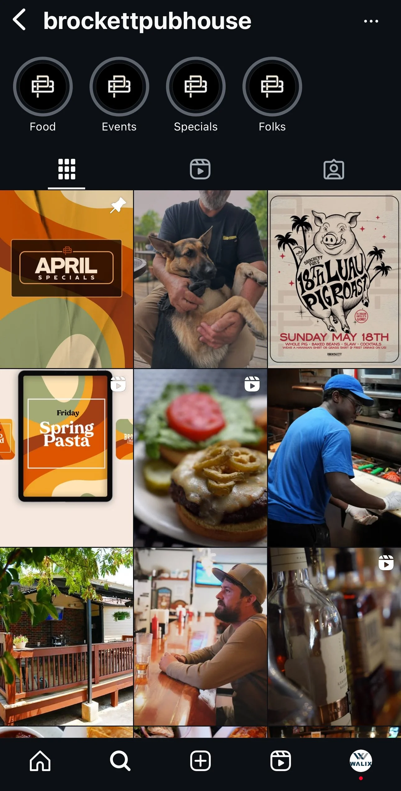 Brockett Pub Instagram