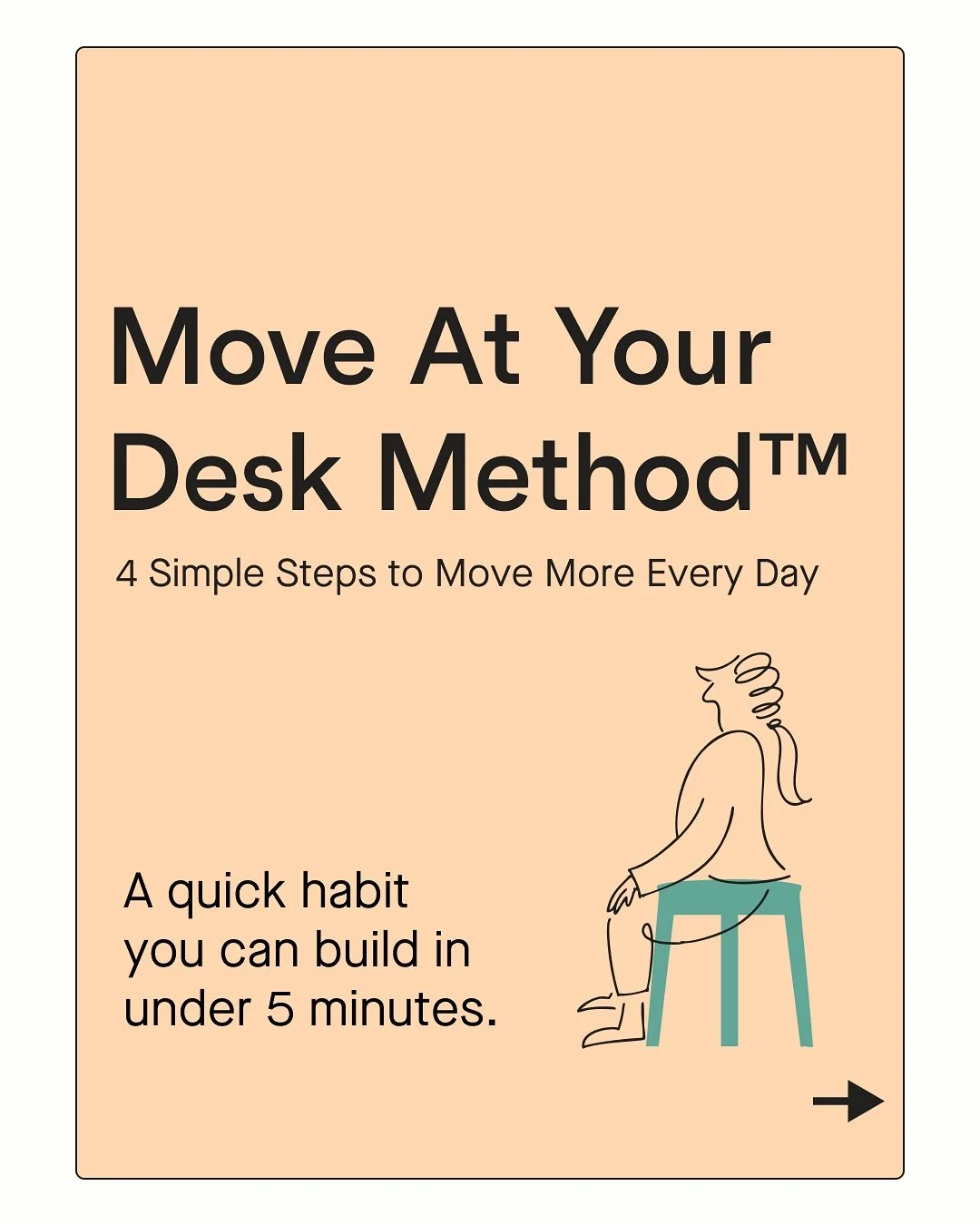 Here are 4 simple steps to changing your relationship with movement (little bursts of movement throughout the day).

It&rsquo;s the approach I share with workplaces and it really works. Movement is wonderful and coupling that with noticing how it mak