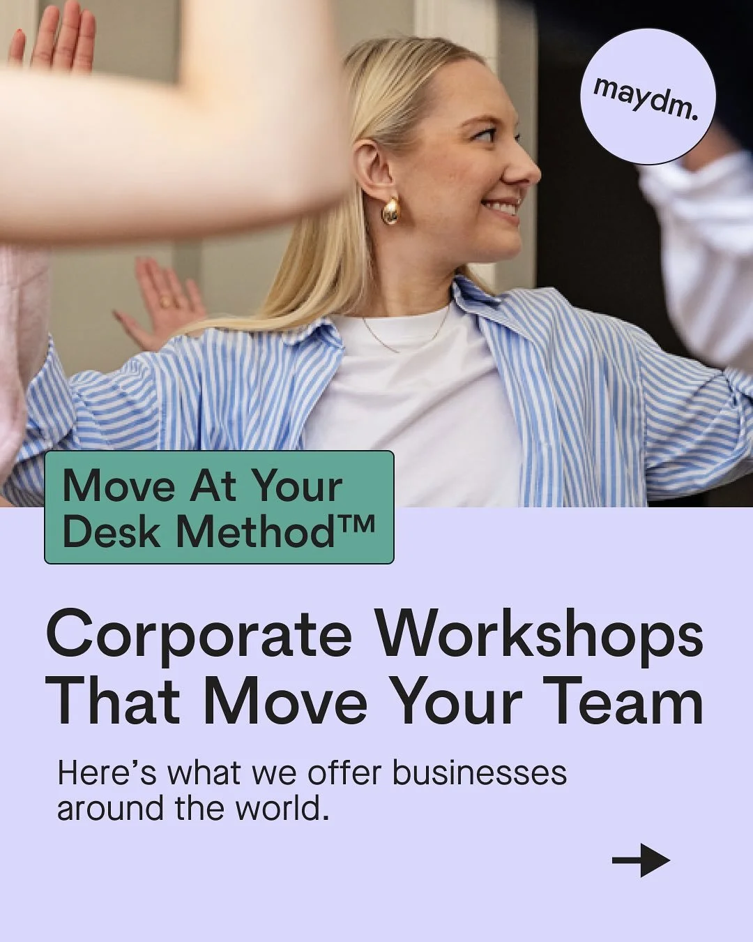 I teach movement, postural awareness and behavioural strategies to people at work. Part of this offering is workshops. Here they are. Join the likes of Google, Jimmy Choo, the NHS and Ocado and book your workplace workshops now to be one step closer 