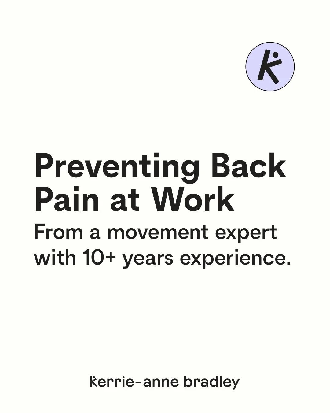 Back pain affects your movement, mood, focus, and can lead to time off work.

It could be from a lack of movement, postural quirks you don&rsquo;t even notice, imbalances and tightness, stress showing up physically, and no single setup works for ever