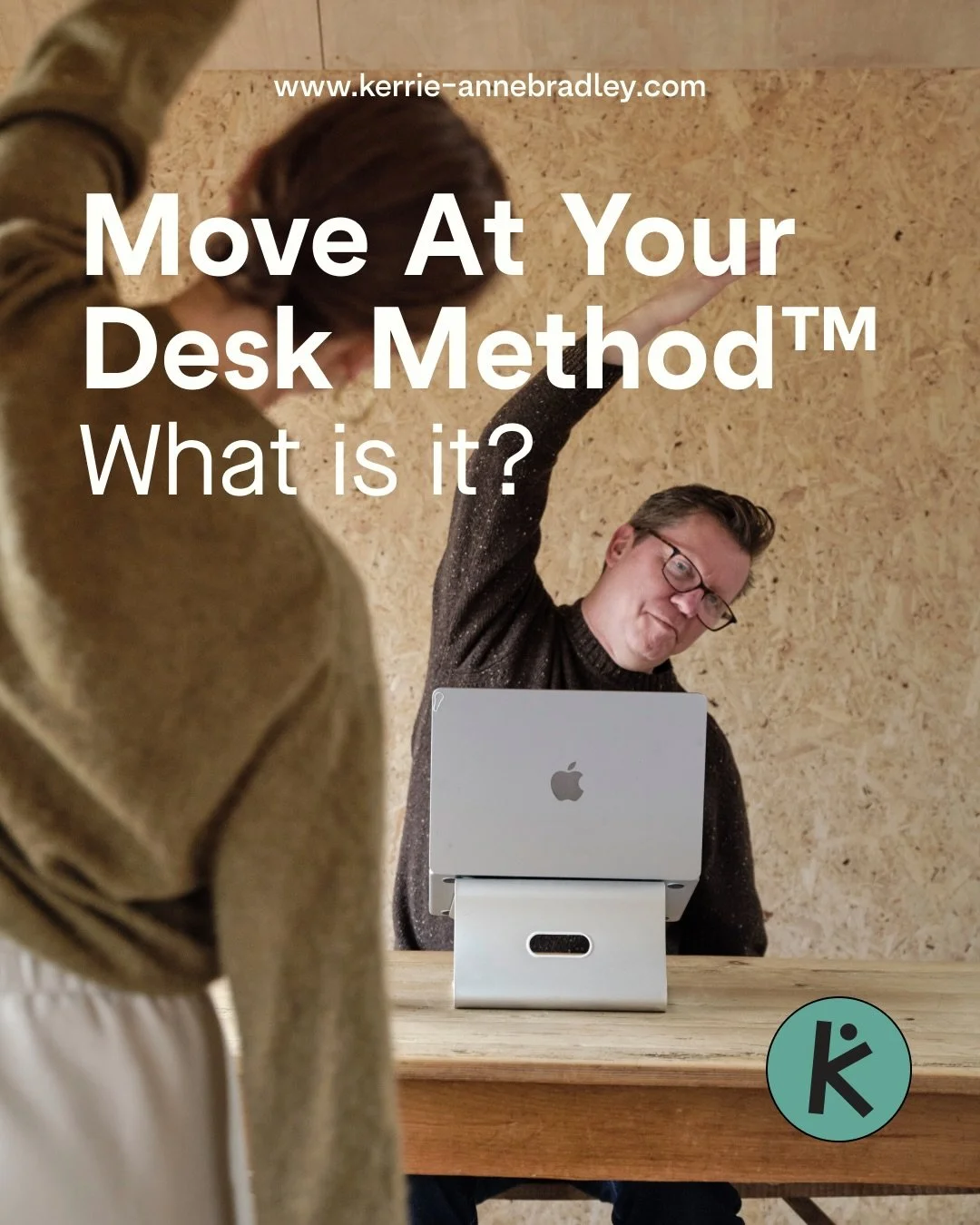 Most people assume taking movement into a workplace means a modified Pilates class in a boardroom.
It isn&rsquo;t that.

The Move At Your Desk Method&trade;️ is built around three things: body awareness, movement, and behavioural strategies using my 