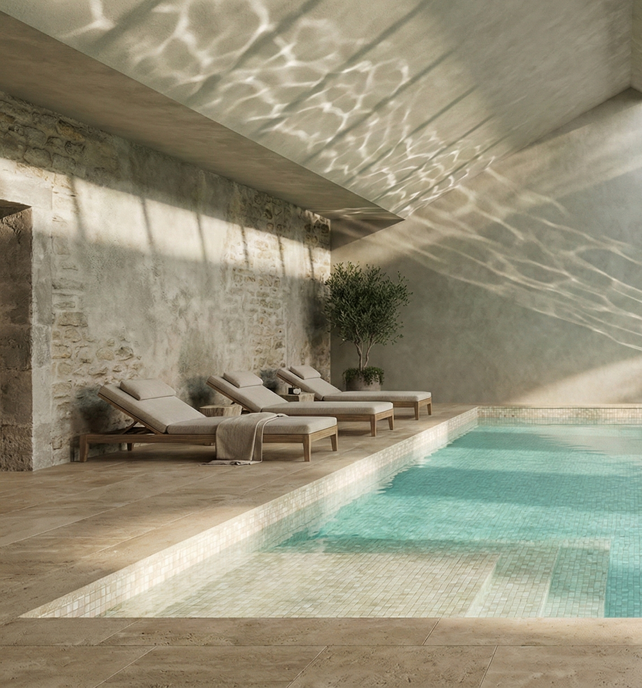 A modern and sleek spa reaady for the pilates teachers to relax and unwind at their Movement Teachers Retreat
