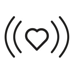 heart radiating icon