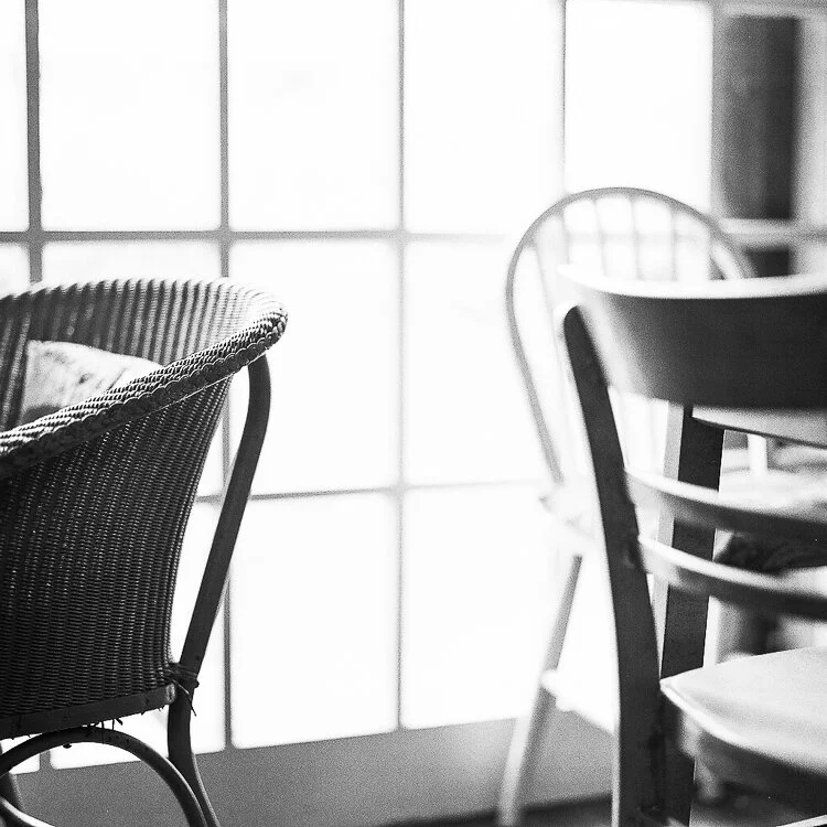 Eclectic mix of chairs at The Loft, Tollesbury