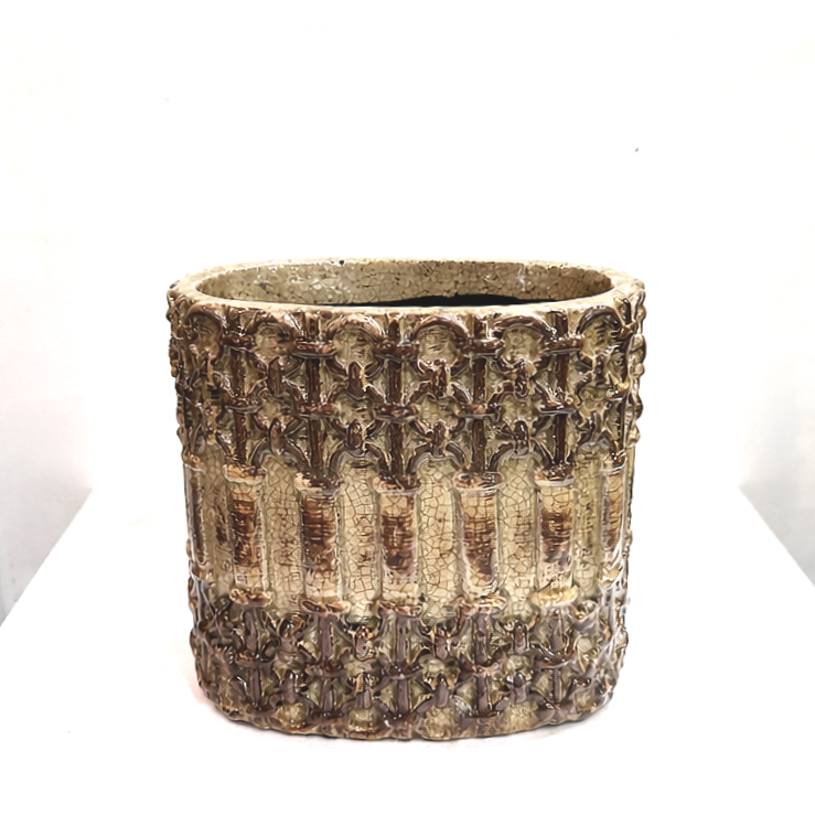 Vintage stila keramikas pods