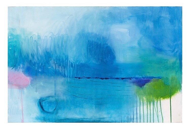 &lsquo;Boundless&rsquo; an abstract landscape painting inspired by the Cornish coast. I&rsquo;ve always painted in an intuitive way, but memories of places definitely filter through &amp; influence my colours, shapes &amp; textures.✨

&lsquo;Boundles