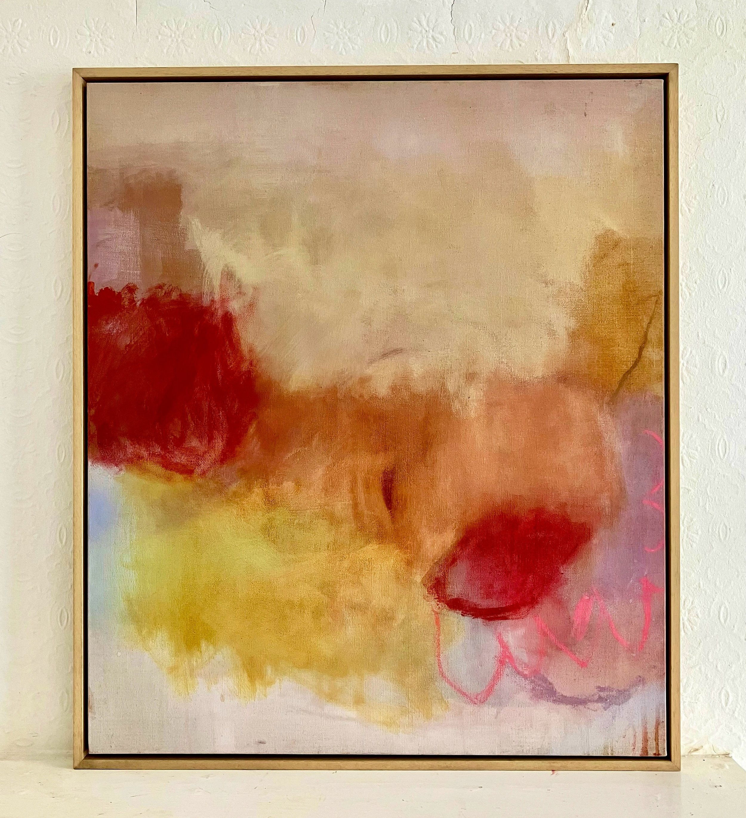 &lsquo;Indian Summer&rsquo; is a warm, uplifting painting that captures the golden light and gentle tranquillity of summer. Inspired by the season&rsquo;s richness, its layered surface, delicate washes of oil paint and subtle shifts in colour evoke f