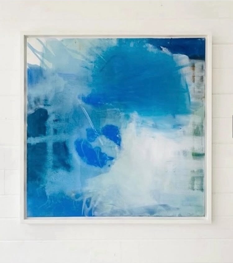 &lsquo;Blue Shades, St Ives&rsquo; a bold, expressive painting inspired by the colours, shapes &amp; textures of the Cornish coastline. 

&lsquo;Blue Shade, St Ives&rsquo;
Oil &amp; Mixed Media on Canvas
82 x 82cm

Available with free worldwide shipp