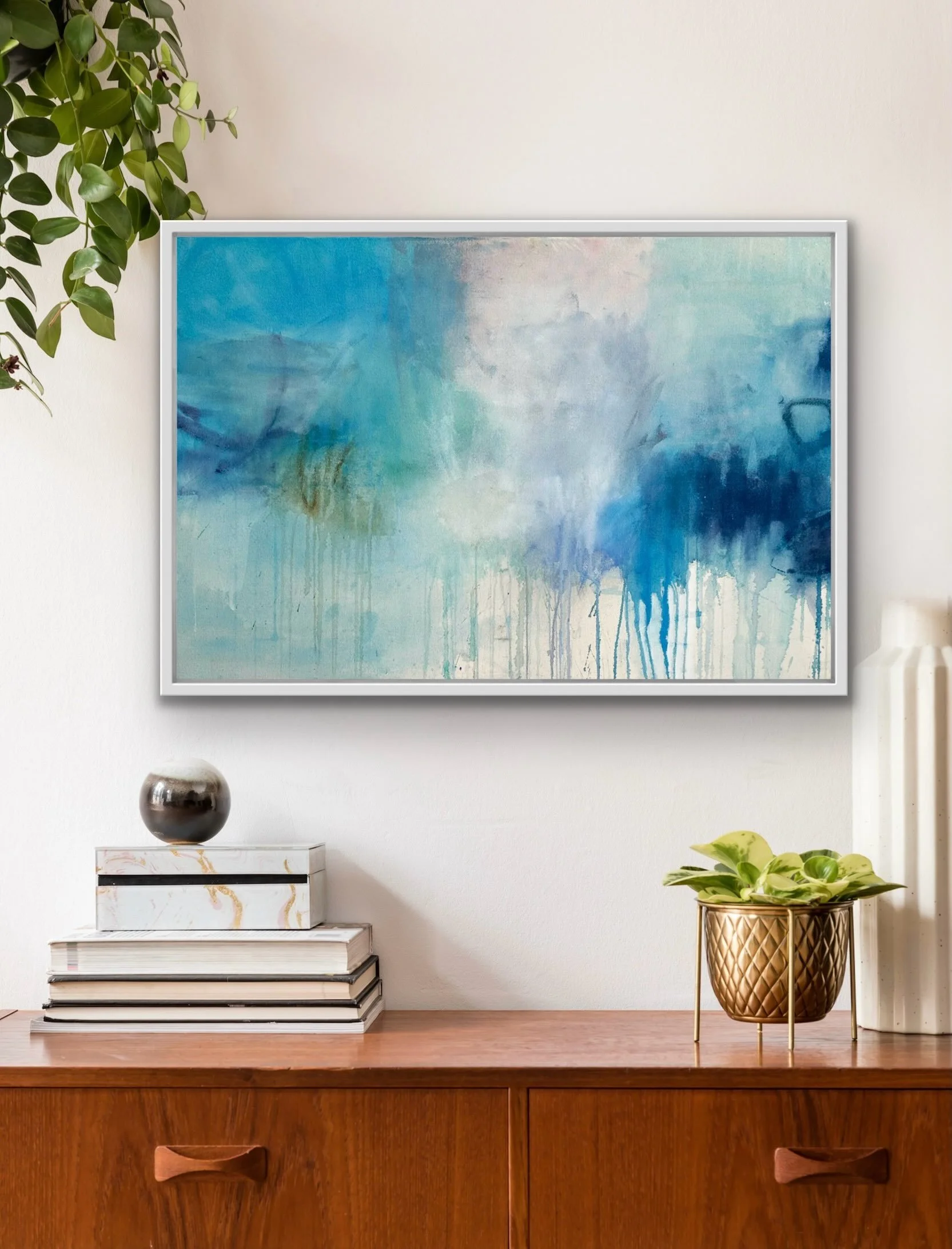 &lsquo;Sea of Light&rsquo; a brand new painting inspired by landscape, memory &amp; emotion. Rather than depicting a specific place, it captures the atmosphere and feeling of being by the ocean through soft washed &amp; poetic mark-making. 

&lsquo;S